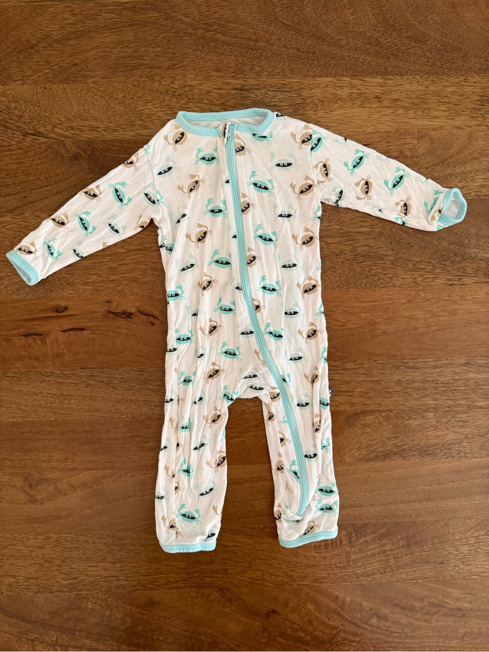 KicKee Pants Crab Print Footless Pajamas - Size 3-6 Months